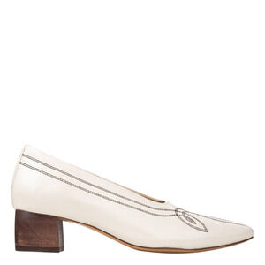 Mari Giudicelli Loren Ballerina Pump Loafers White Size 4.5(35) NWT MSRP: $615